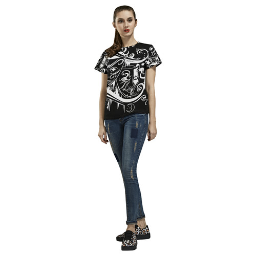 Zodiac - Gemini All Over Print T-Shirt for Women (USA Size) (Model T40)