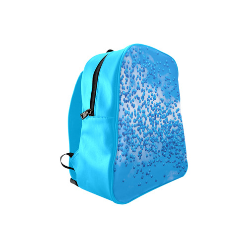 Blue Toy Balloons Flight Air Sky Dream School Backpack (Model 1601)(Small)