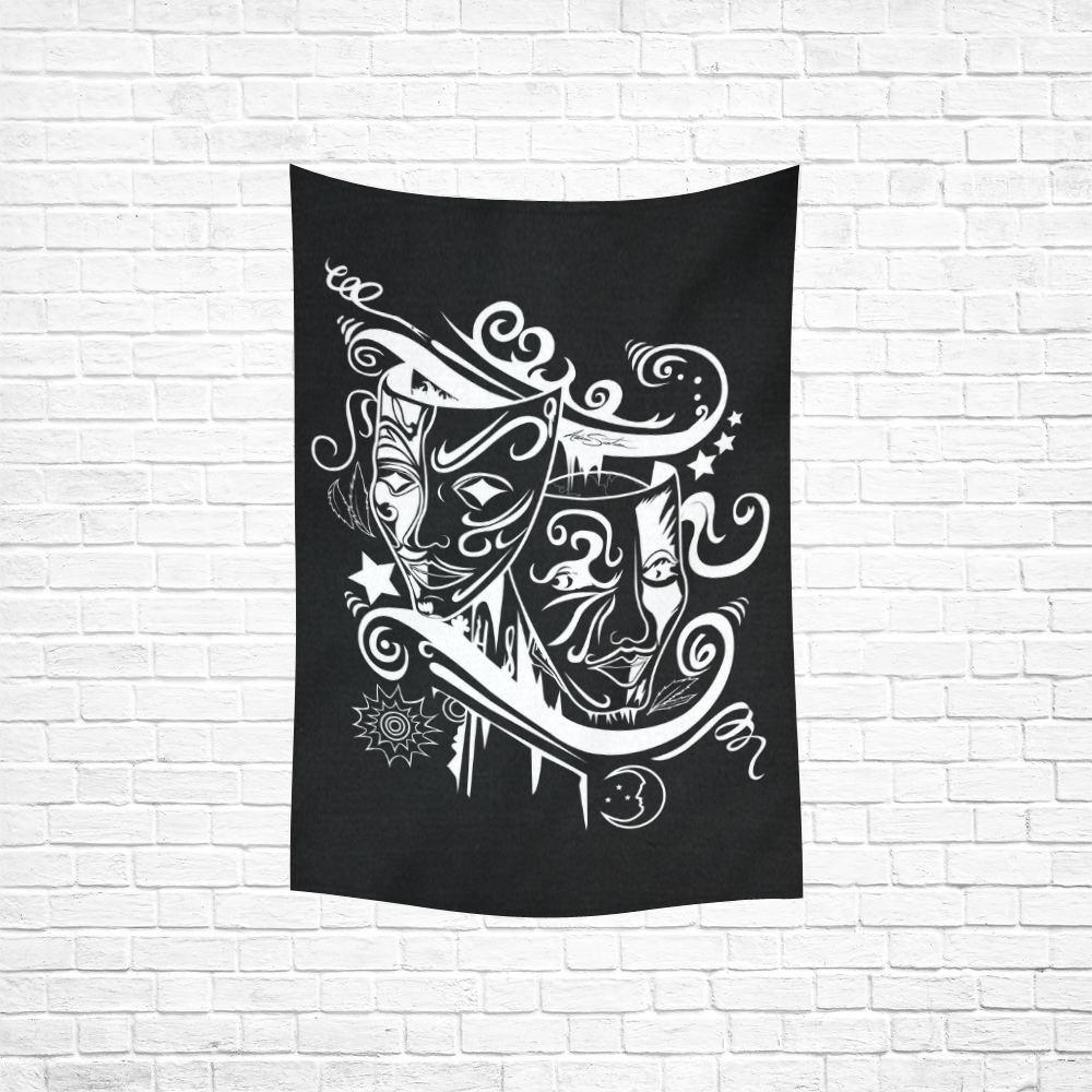 Zodiac - Gemini Cotton Linen Wall Tapestry 40"x 60"