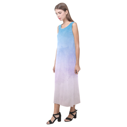 Lovely Aquarell Moves Phaedra Sleeveless Open Fork Long Dress (Model D08)