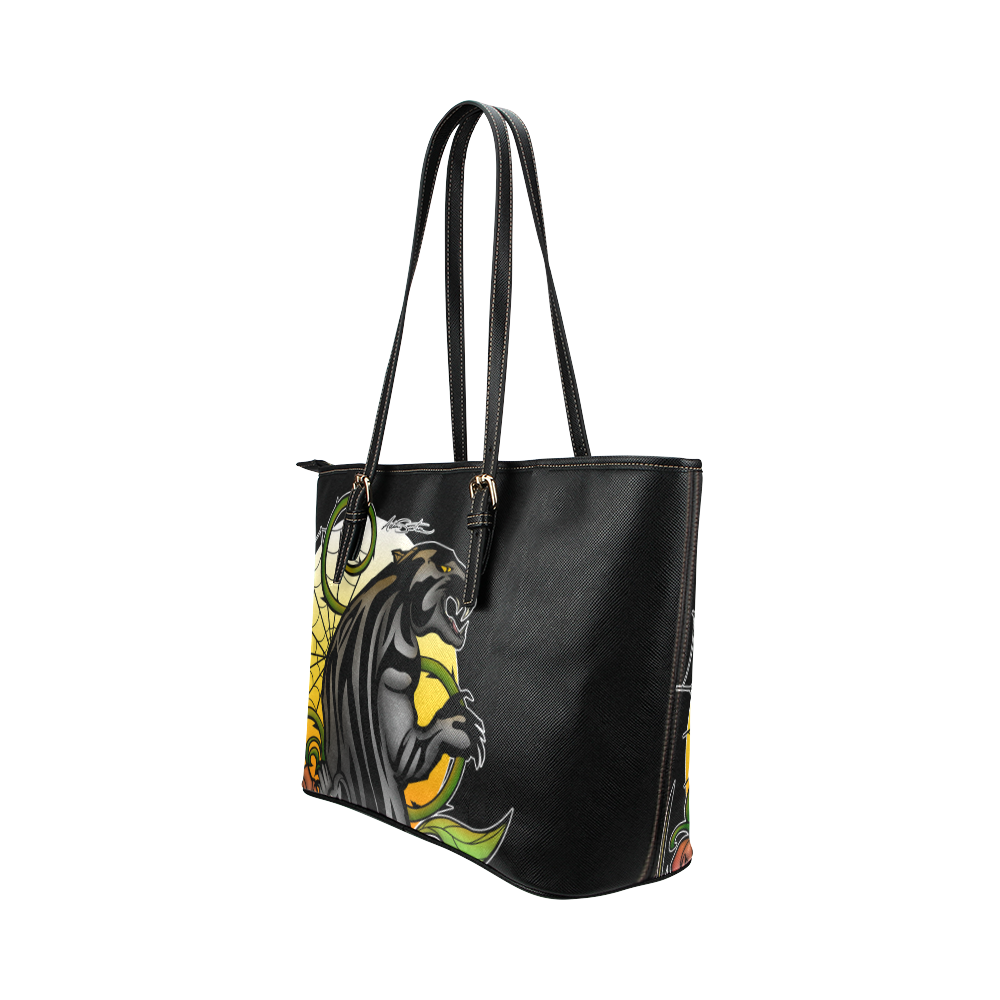 Panther Leather Tote Bag/Large (Model 1651)