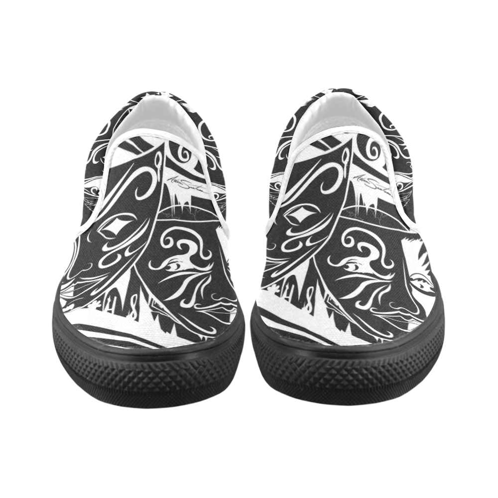 Zodiac - Gemini Slip-on Canvas Shoes for Men/Large Size (Model 019)