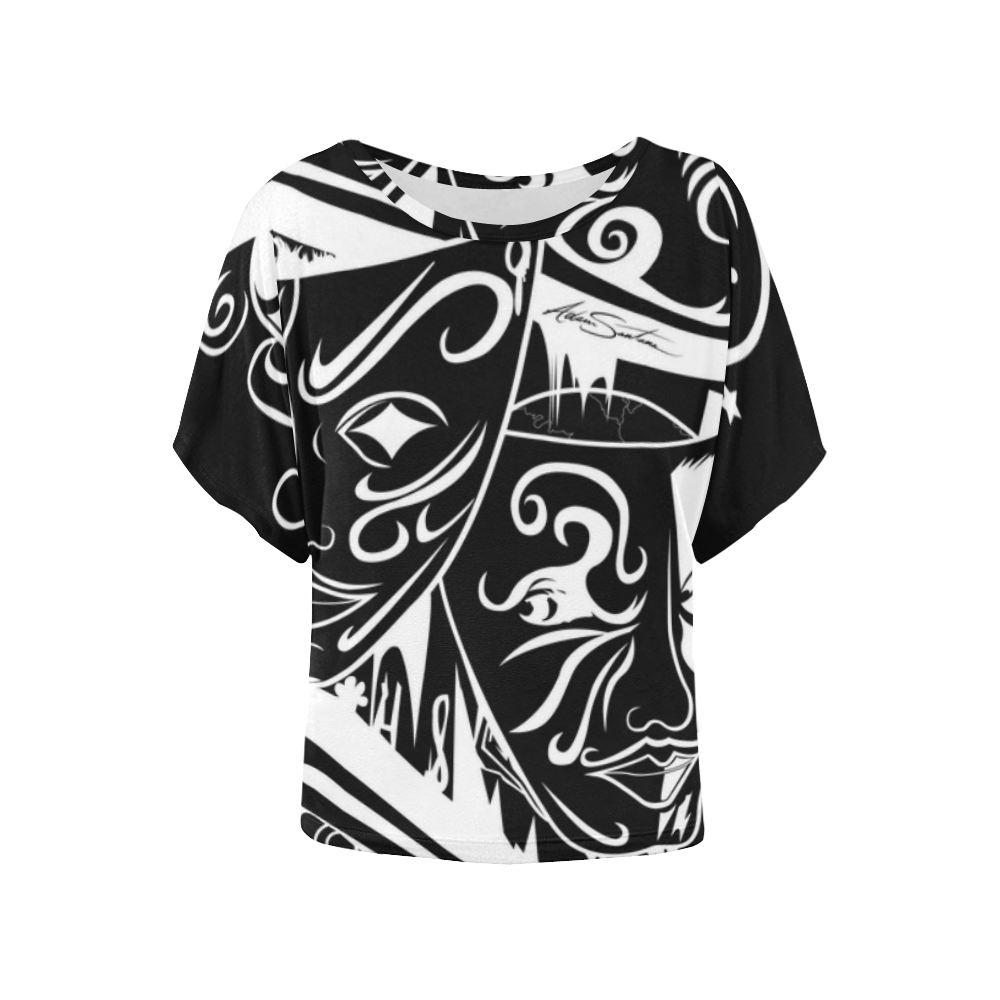 Zodiac - Gemini Women's Batwing-Sleeved Blouse T shirt (Model T44)
