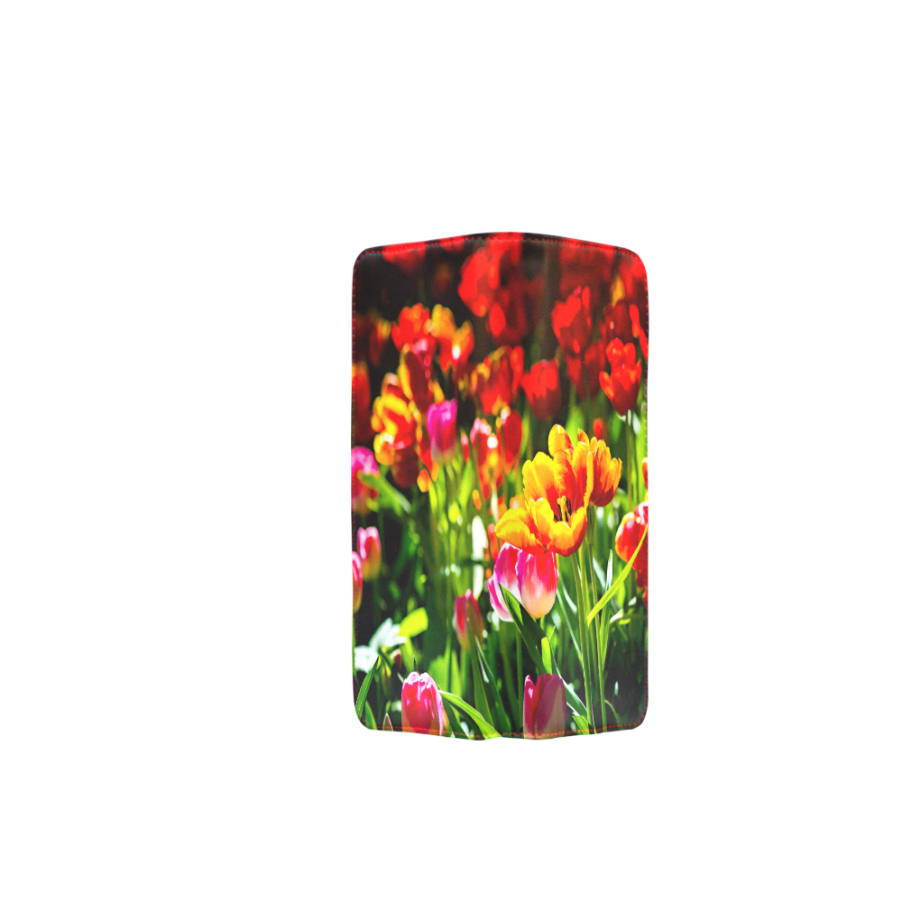 Colorful tulip flowers chic spring floral beauty Women's Clutch Wallet (Model 1637)