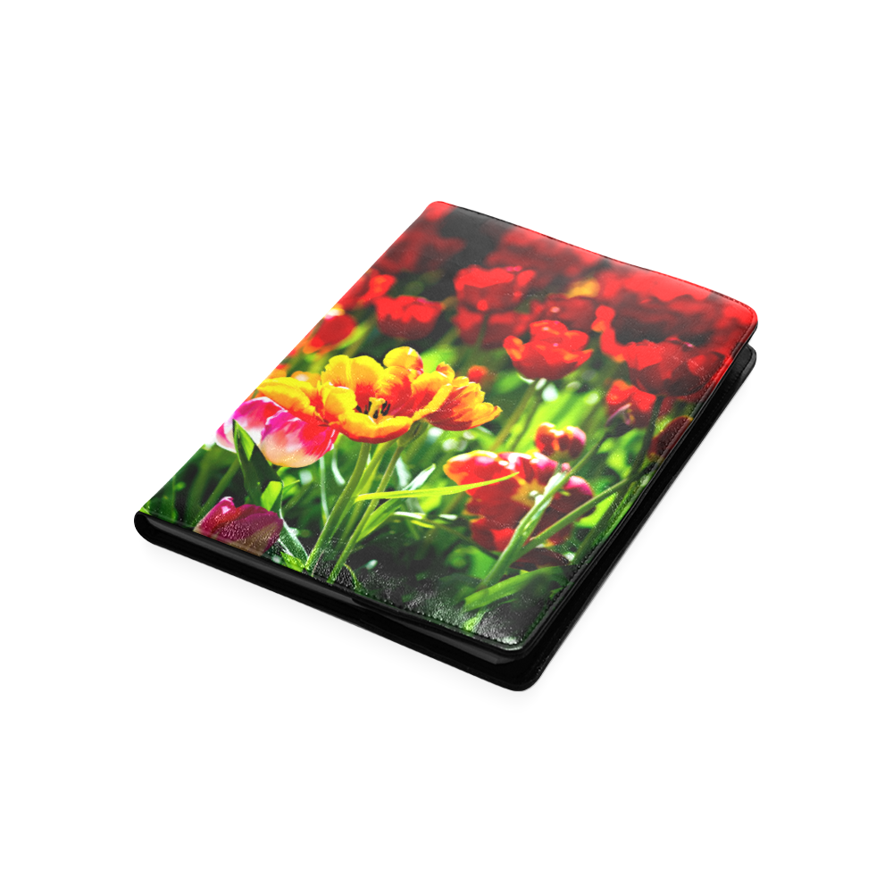Colorful tulip flowers chic spring floral beauty Custom NoteBook B5