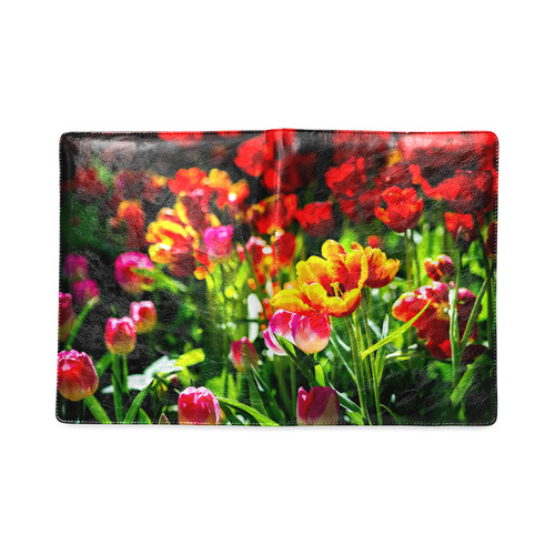 Colorful tulip flowers chic spring floral beauty Custom NoteBook B5