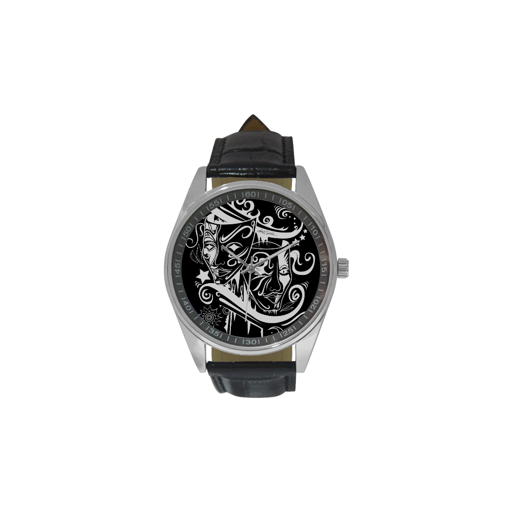 Zodiac - Gemini Men's Casual Leather Strap Watch(Model 211)