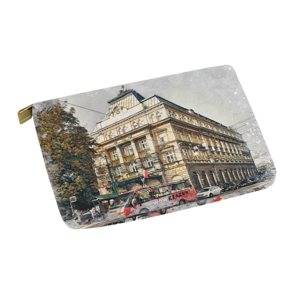 Cracow Krakow city art Carry-All Pouch 12.5''x8.5''