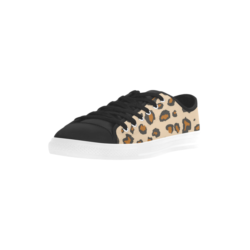 Leopard Print Aquila Microfiber Leather Women's Shoes/Large Size (Model 031)
