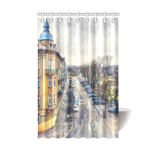 Cracow Krakow city art Shower Curtain 48"x72"