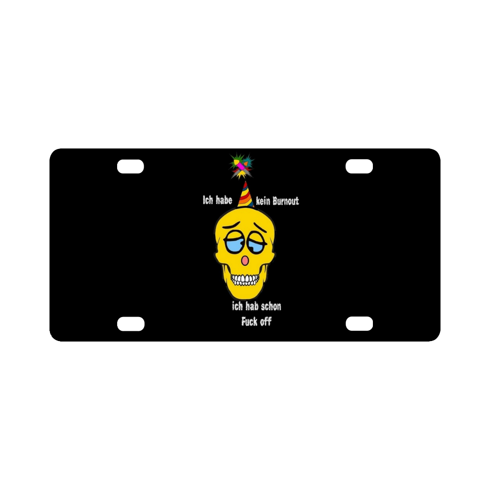 Burnout Skully by Popart Lover Classic License Plate