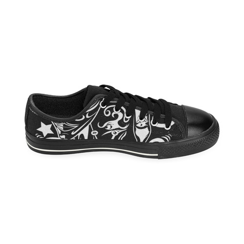 Zodiac - Gemini Low Top Canvas Shoes for Kid (Model 018)