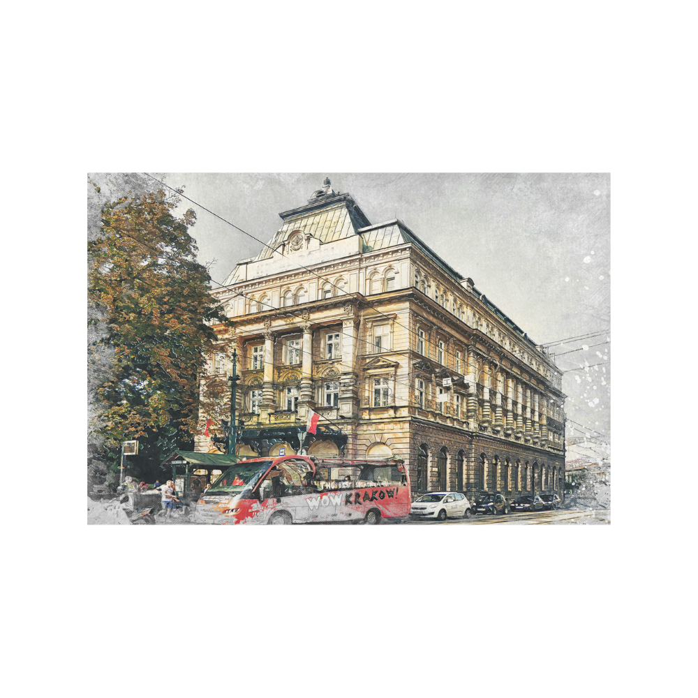 Cracow Krakow city art Placemat 12’’ x 18’’ (Set of 6)