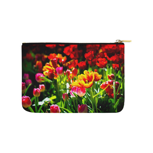 Colorful tulip flowers chic spring floral beauty Carry-All Pouch 9.5''x6''