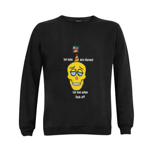 Burnout Skully by Popart Lover Gildan Crewneck Sweatshirt(NEW) (Model H01)