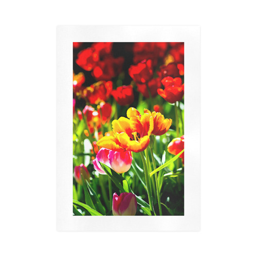 Tulip Flower Colorful Beautiful Spring Floral Art Print 16‘’x23‘’