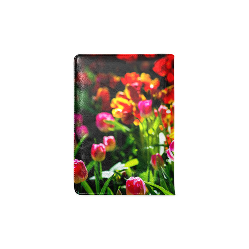 Colorful tulip flowers chic spring floral beauty Custom NoteBook A5
