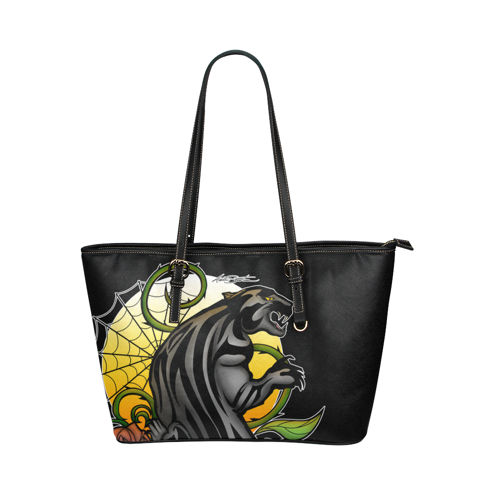 Panther Leather Tote Bag/Large (Model 1651)