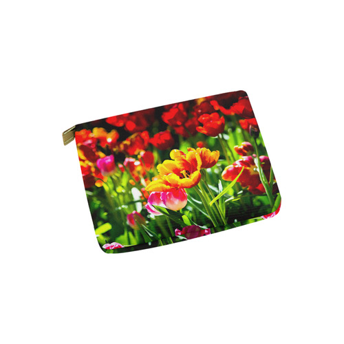 Tulip Flower Colorful Beautiful Spring Floral Carry-All Pouch 6''x5''