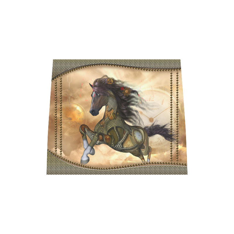Aweseome steampunk horse, golden Boston Handbag (Model 1621)