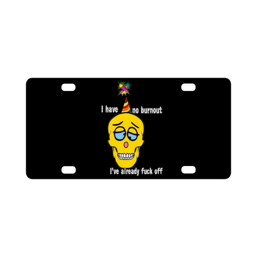 Burnout Skully by Popart Lover Classic License Plate