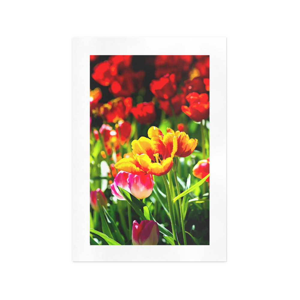 Tulip Flower Colorful Beautiful Spring Floral Art Print 13‘’x19‘’