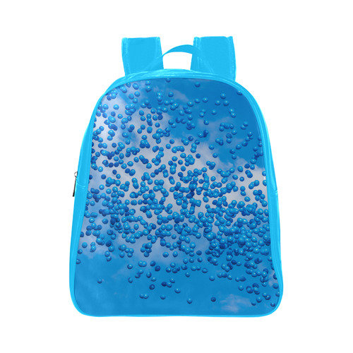 Blue Toy Balloons Flight Air Sky Dream School Backpack (Model 1601)(Small)