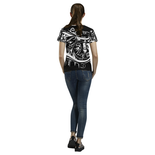 Zodiac - Gemini All Over Print T-Shirt for Women (USA Size) (Model T40)