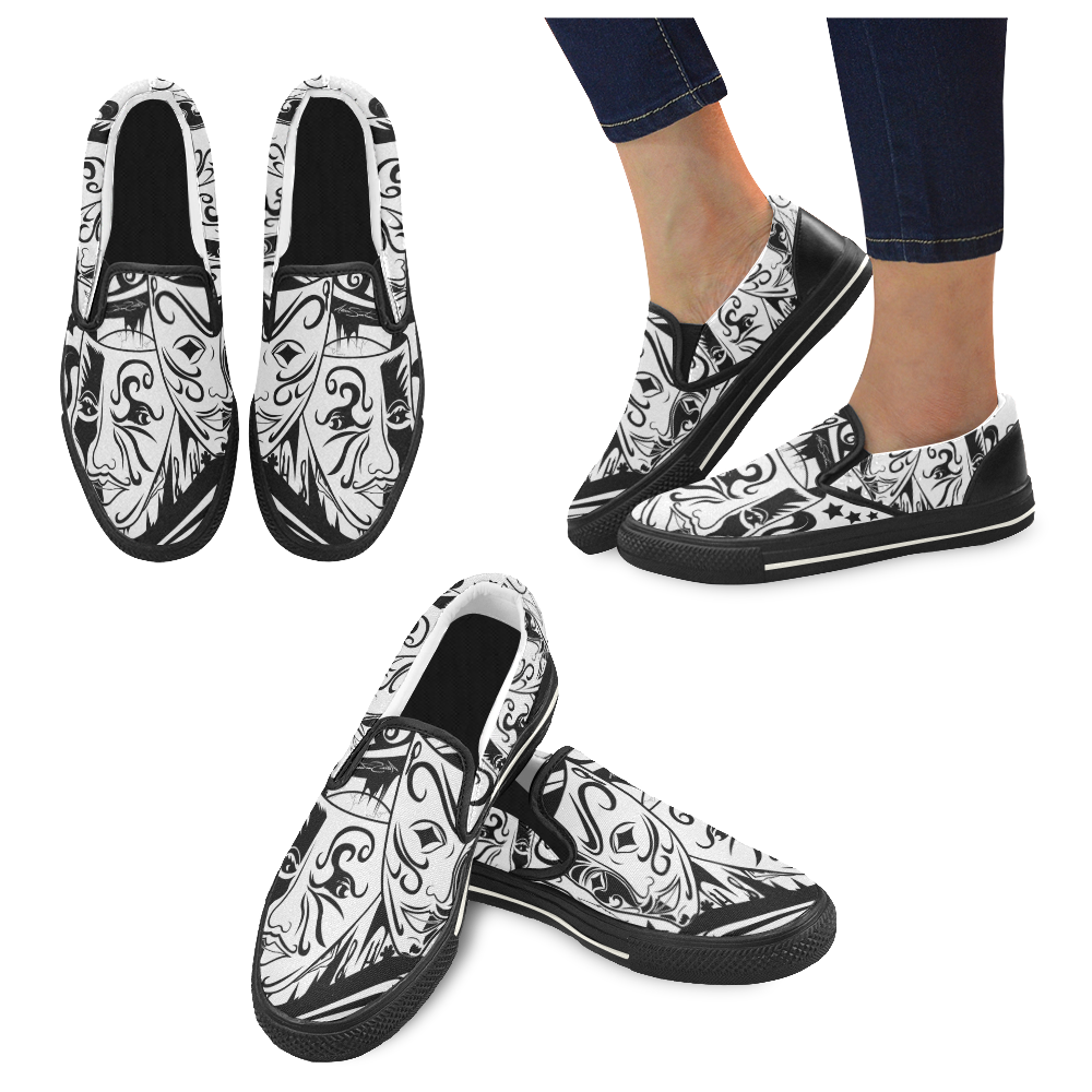 Zodiac - Gemini Slip-on Canvas Shoes for Kid (Model 019)