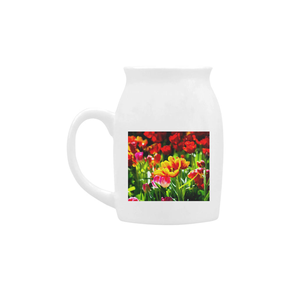 Tulip Flower Colorful Beautiful Spring Floral Milk Cup (Small) 300ml