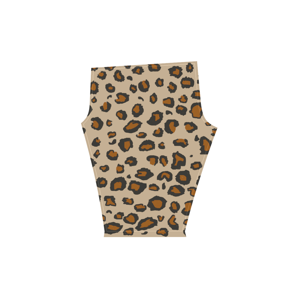 Leopard Print Women's Low Rise Capri Leggings (Invisible Stitch) (Model L08)