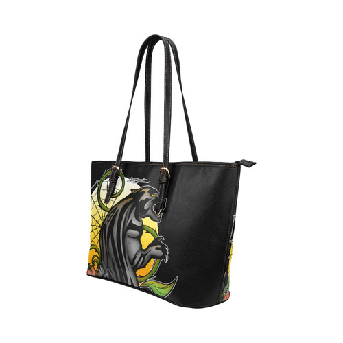 Panther Leather Tote Bag/Large (Model 1651)