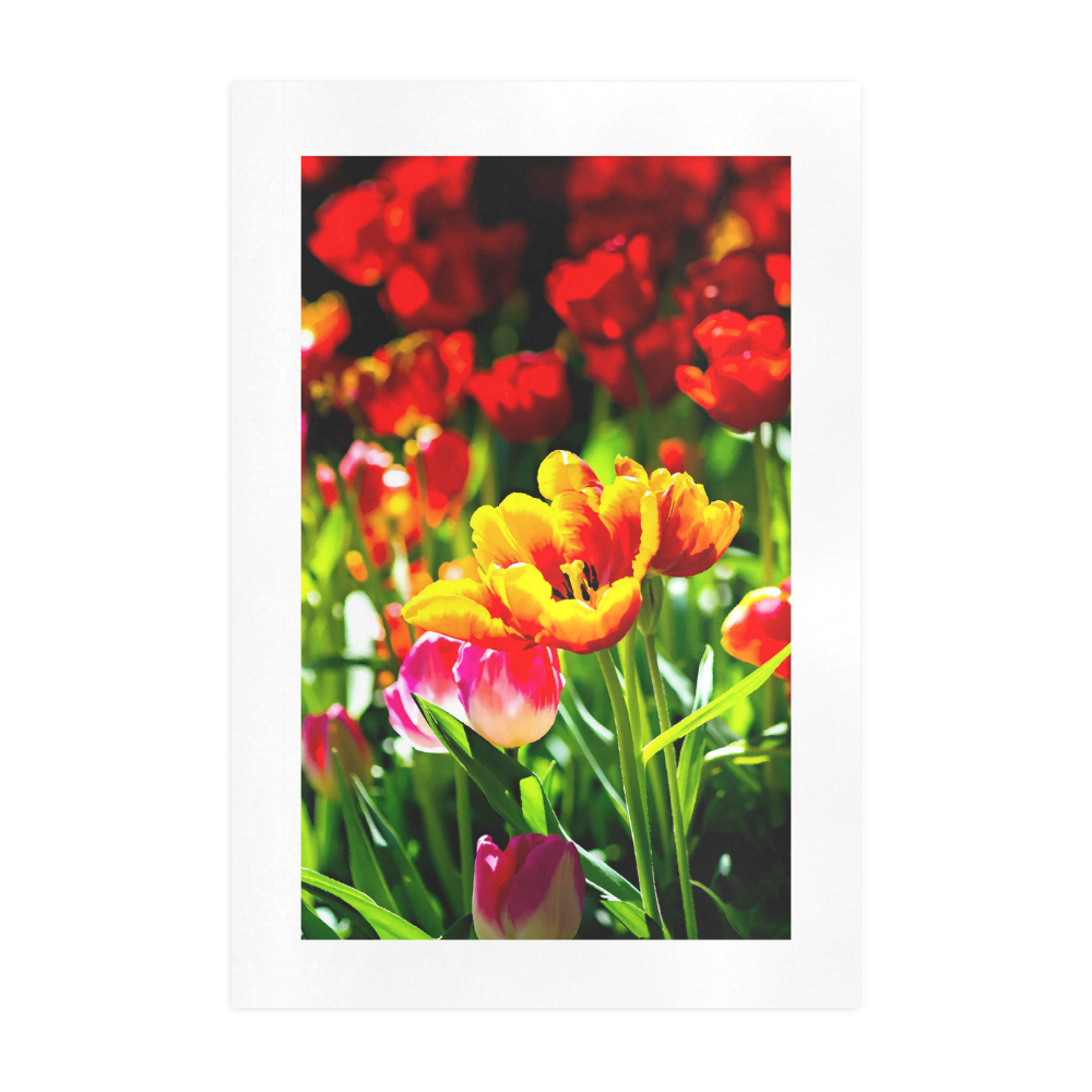 Tulip Flower Colorful Beautiful Spring Floral Art Print 19‘’x28‘’