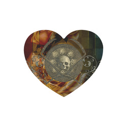 Awesome creepy skulls Heart-shaped Mousepad