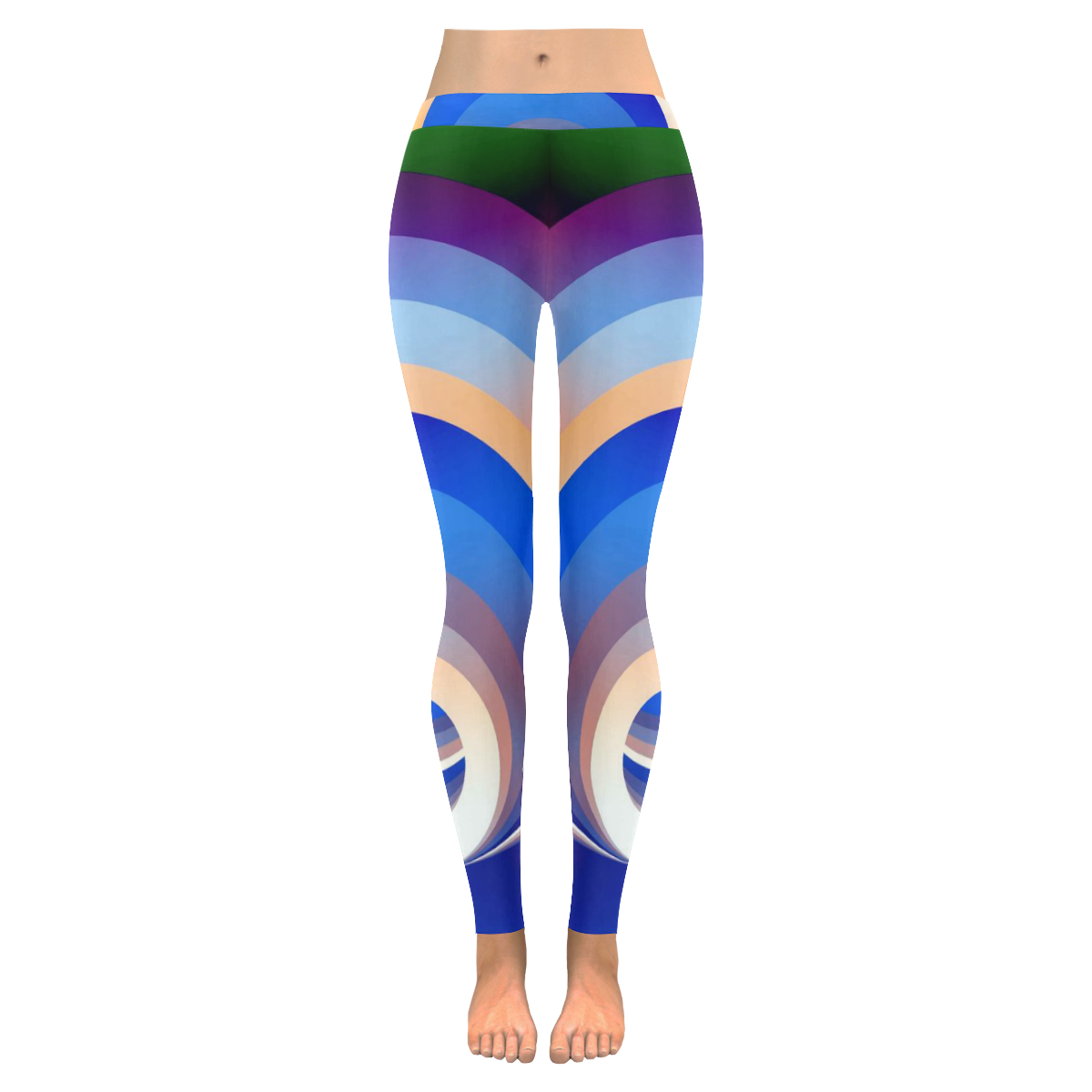 Colors and Emotions 2 by FeelGood Women's Low Rise Leggings (Invisible Stitch) (Model L05)