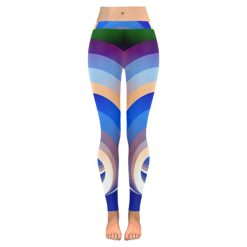 Colors and Emotions 2 by FeelGood Women's Low Rise Leggings (Invisible Stitch) (Model L05)
