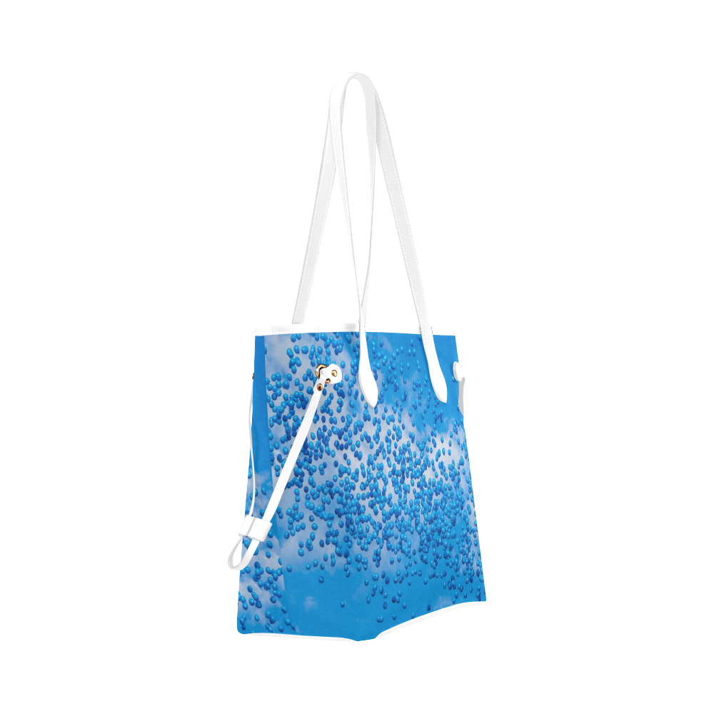 Blue Toy Balloons Flight Air Sky Atmosphere Cool Clover Canvas Tote Bag (Model 1661)