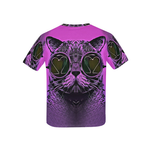 CAT PINK KITTY KIDS Kids' All Over Print T-shirt (USA Size) (Model T40)