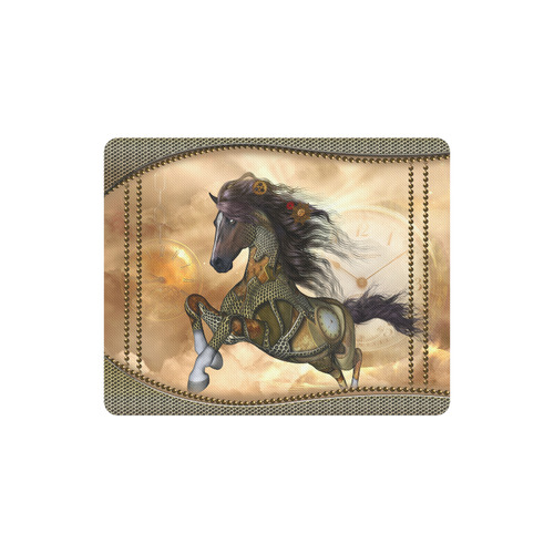Aweseome steampunk horse, golden Rectangle Mousepad