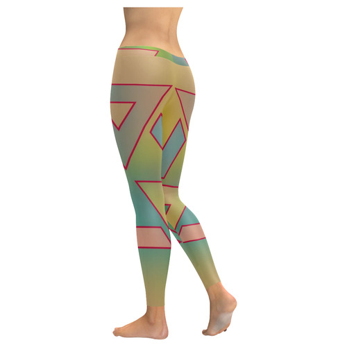 Colors and Emotions 6 by FeelGood Women's Low Rise Leggings (Invisible Stitch) (Model L05)