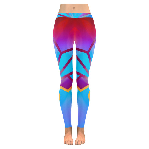 Colors and Emotions 4 by FeelGood Women's Low Rise Leggings (Invisible Stitch) (Model L05)
