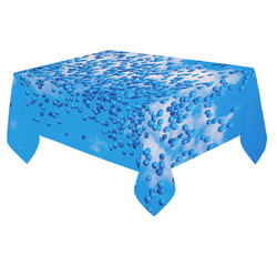 Blue Toy Balloons Flight Fantasy Atmosphere Dream Cotton Linen Tablecloth 60"x 84"
