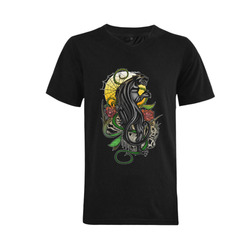 Panther Men's V-Neck T-shirt (USA Size) (Model T10)