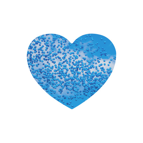 Blue Toy Balloons Flight Air Sky Dream Heart-shaped Mousepad