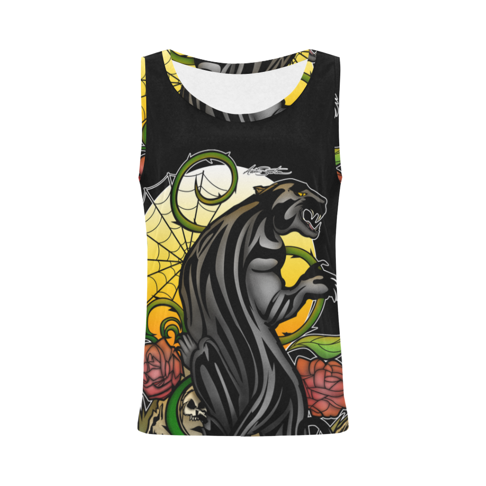 Panther All Over Print Tank Top for Women (Model T43)