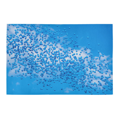 Blue Toy Balloons Flight Air Sky Atmosphere Cool Azalea Doormat 24" x 16" (Sponge Material)