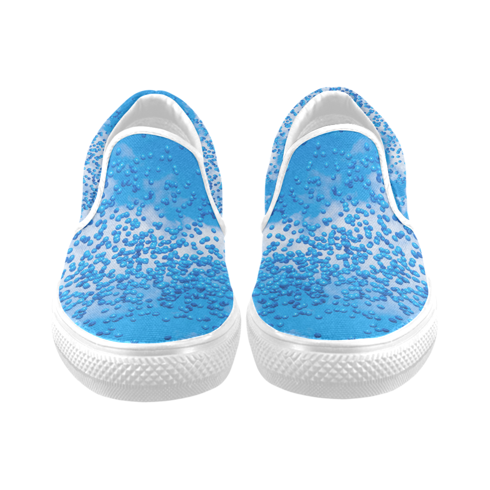 Blue Toy Balloons Flight Air Sky Atmosphere Cool Slip-on Canvas Shoes for Men/Large Size (Model 019)