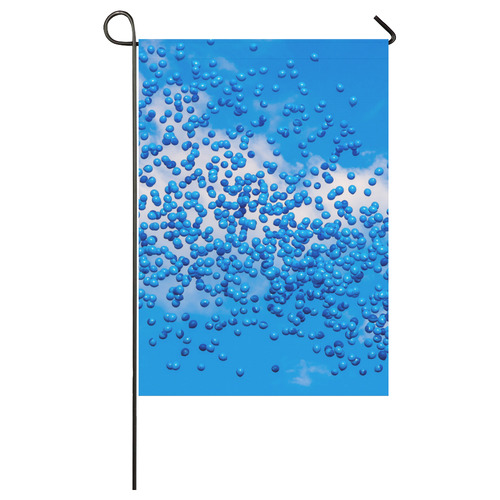 Blue Toy Balloons Flight Air Sky Atmosphere Dream Garden Flag 28''x40'' （Without Flagpole）