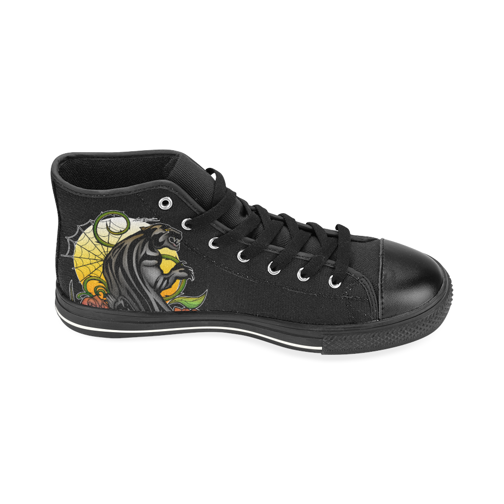 Panther High Top Canvas Women's Shoes/Large Size (Model 017)