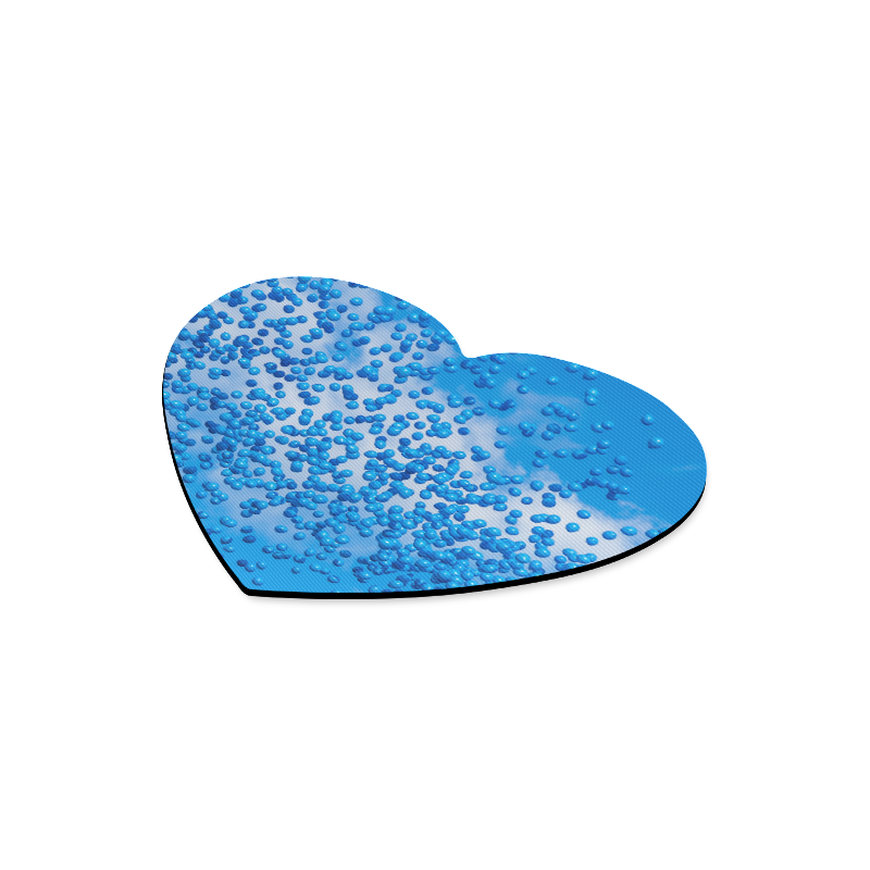 Blue Toy Balloons Flight Air Sky Dream Heart-shaped Mousepad